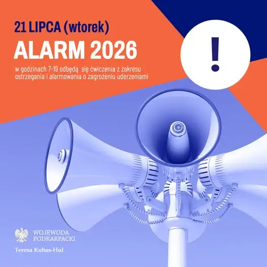 Ćwiczenia „ALARM 2026” na Podkarpaciu – 3 września zawyją syreny alarmowe
