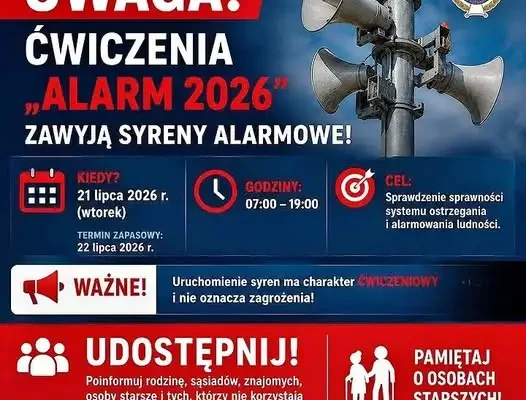 Ćwiczenia syren alarmowych w Budziwoju – ważna informacja dla mieszkańców