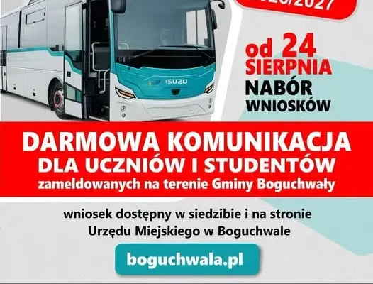 Rusza nabór wniosków o Bilet+ na rok 2026/2027 w Gminie Boguchwała