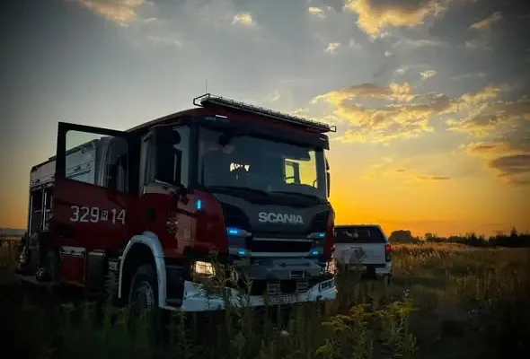 Pożar nieużytków w Boguchwale – interwencja strażaków