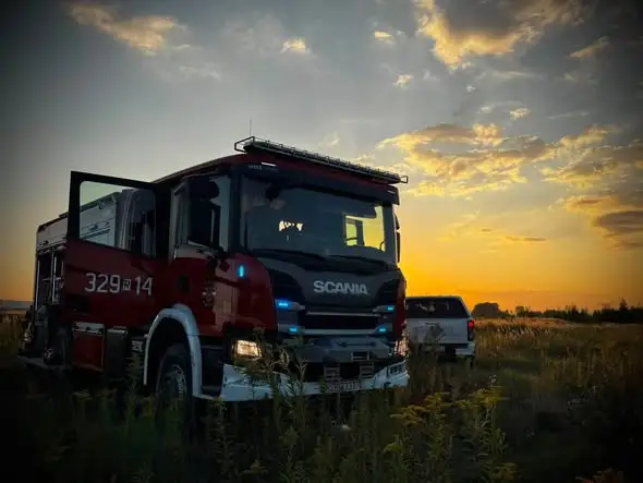 Pożar nieużytków w Boguchwale – interwencja strażaków