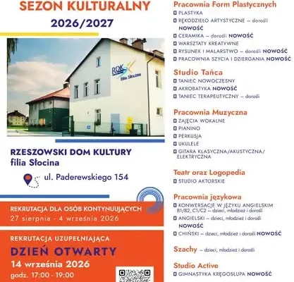 Dni Otwarte w Rzeszowskim Domu Kultury – dziś rekrutacja uzupełniająca w czterech filiach