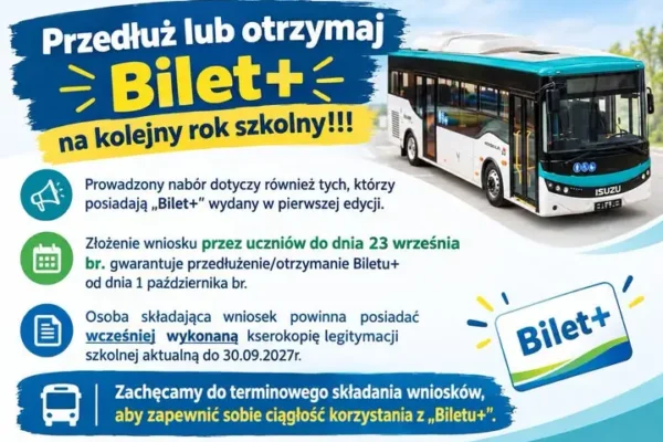 Bilet+ na nowy rok szkolny – nabór wniosków do 23 września