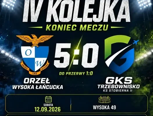 Rezerwy GKS Trzebownisko – KS Stobierna II bez punktów w Wysokiej