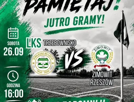 LKS Trzebownisko kontra Zimowit Rzeszów – sobotni mecz o ligowe punkty