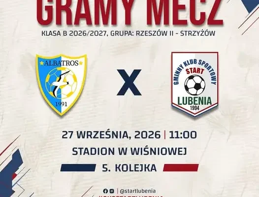 GKS Start Lubenia jedzie po kolejne punkty. W niedzielę zmierzy się z Albatrosem Szufnarowa