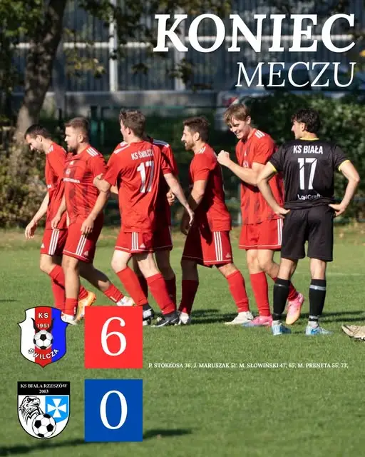 Świlczanka Świlcza rozbiła KS Białą Rzeszów 6:0 w 5. kolejce Keeza B-Klasy