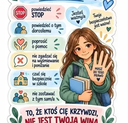 Tydzień przeciwdziałania przemocy rówieśniczej w szkole – czas na życzliwość i wsparcie