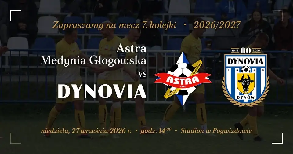 Dynovia Dynów przed meczem z Astrą Medynia Głogowska. Stawką drugie miejsce w tabeli