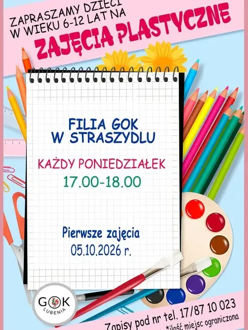 Zajęcia plastyczne dla dzieci w Straszydlu – start już 5 października