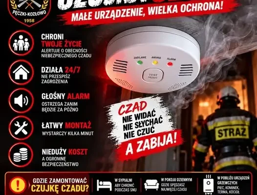 Czad nie wybacza błędów — zamontuj czujkę tlenku węgla przed sezonem grzewczym