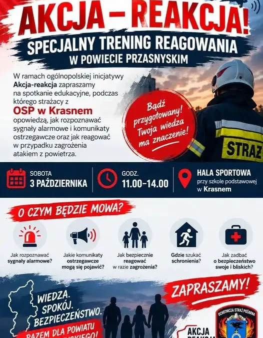 Szkolenie z reagowania w sytuacjach zagrożenia w gminie Krasne