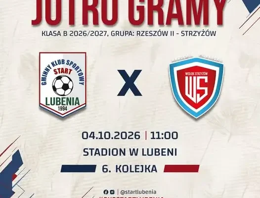 GKS Start Lubenia zagra u siebie z AP Wisłok Strzyżów w 6. kolejce