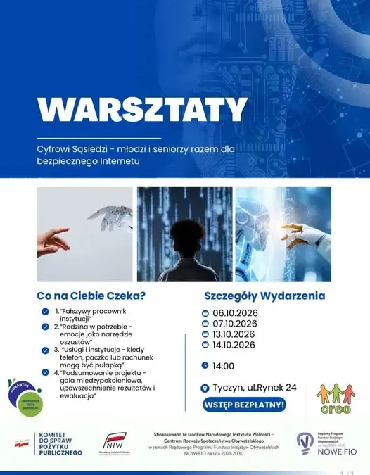 Warsztaty „Cyfrowi Sąsiedzi” w Tyczynie – jak nie dać się oszukać w sieci?