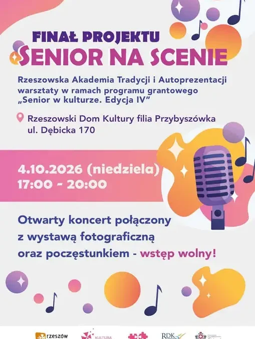 Rzeszów: Seniorzy zaprezentują się na scenie w RDK Przybyszówka