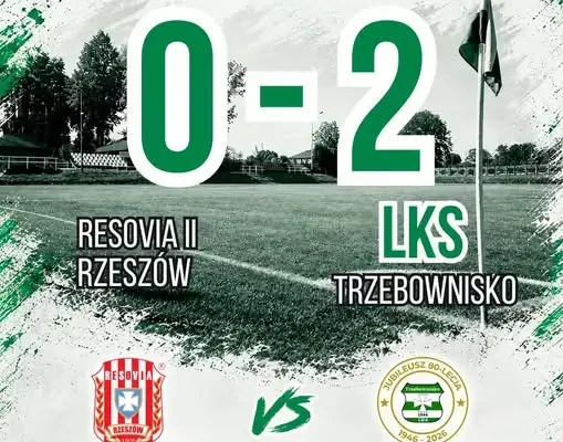 LKS Trzebownisko wywozi trzy punkty z Rzeszowa. Resovia II pokonana 2:0