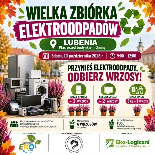 Wielka zbiórka elektroodpadów w Lubeni – w zamian wrzośce