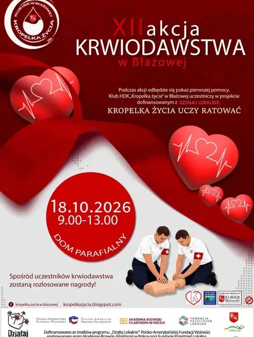 XII Akcja Krwiodawstwa w Błażowej – 18 października