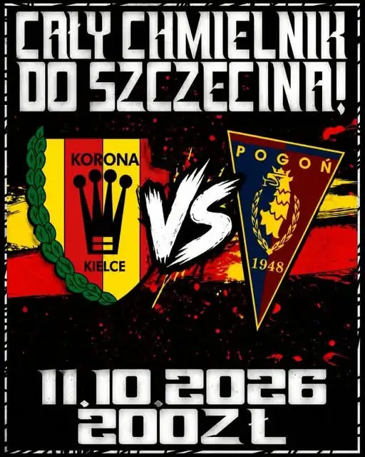Korona Kielce: wyjazd kibiców do Szczecina na mecz sezonu