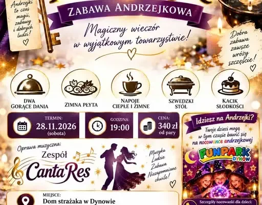 Andrzejki w Domu Strażaka w Dynowie – zaproszenie na zabawę 28 listopada