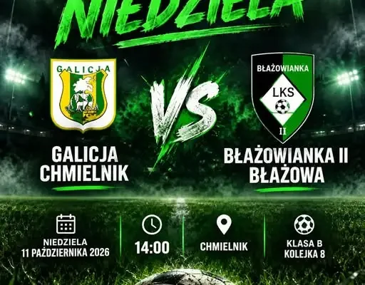 Meczowa niedziela: Błażowianka zagra na wyjeździe z Galicją Chmielnik