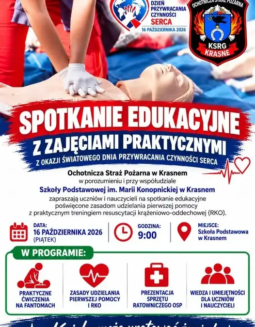 Krasne: Strażacy uczą pierwszej pomocy w szkole podstawowej