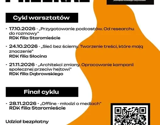 Rzeszów: bezpłatne warsztaty medialne dla młodzieży „Młodzi tworzą przekaz”