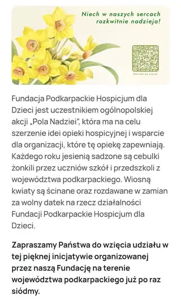 Tyczyn sadzi żonkilowe serce dla hospicjum – akcja już 14 października