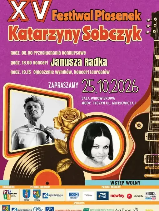XV Festiwal Piosenek Katarzyny Sobczyk w Tyczynie – gwiazdą Janusz Radek