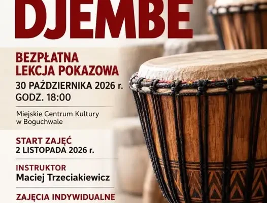 Boguchwała: bezpłatna lekcja pokazowa gry na djembe w MCK