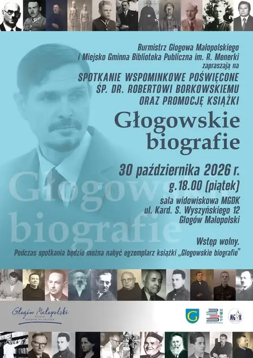 Głogów Małopolski: wieczór pamięci o dr. Robercie Borkowskim i premiera książki „Głogowskie biografie”