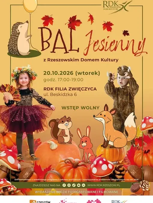 Bal Jesienny 2026 w RDK Zwięczyca – zaproszenie dla dzieci