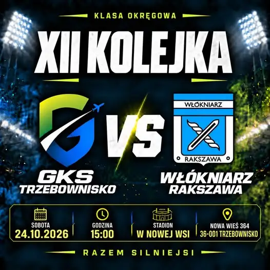 Hit XII kolejki w Nowej Wsi: GKS Trzebownisko zmierzy się z Włókniarzem Rakszawa