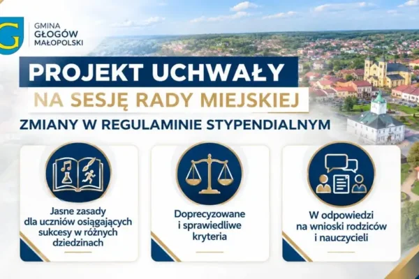 Głogów Małopolski: nowe zasady stypendiów – wyższe wsparcie i równe szanse