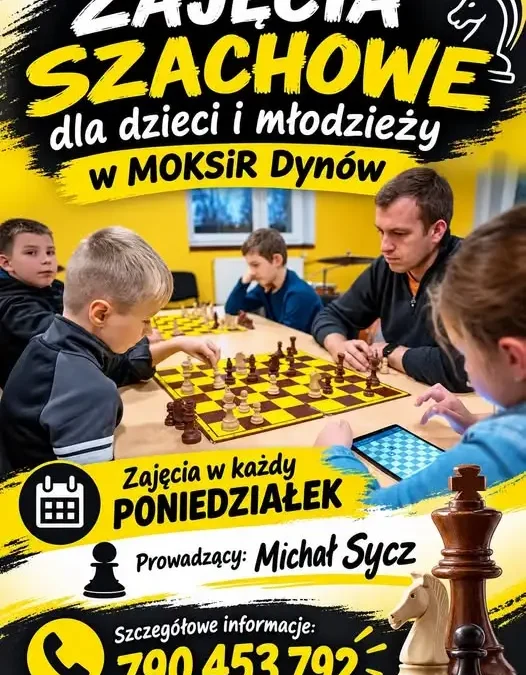 Szachowe zajęcia dla dzieci i młodzieży w Dynowie – zapisy trwają