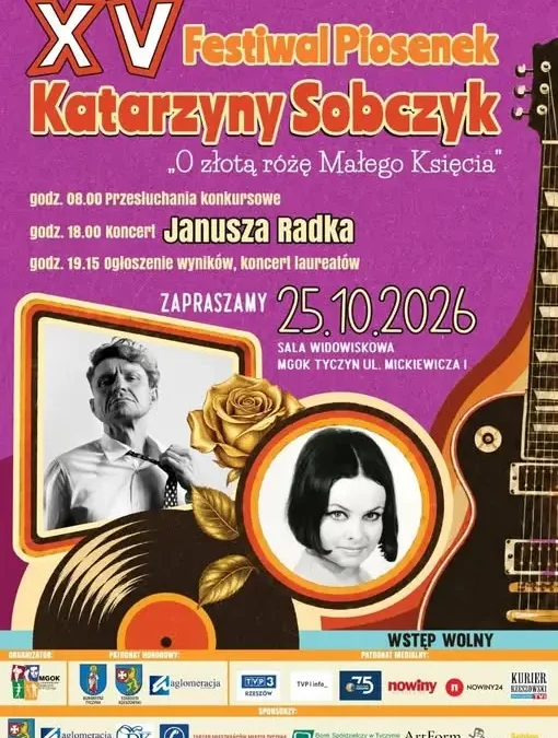 XV Festiwal Piosenki Katarzyny Sobczyk „O Złotą Różę Małego Księcia” w Tyczynie