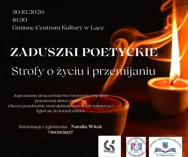 Zaduszki Poetyckie w Gminnym Centrum Kultury w Łące – zaproszenie do udziału