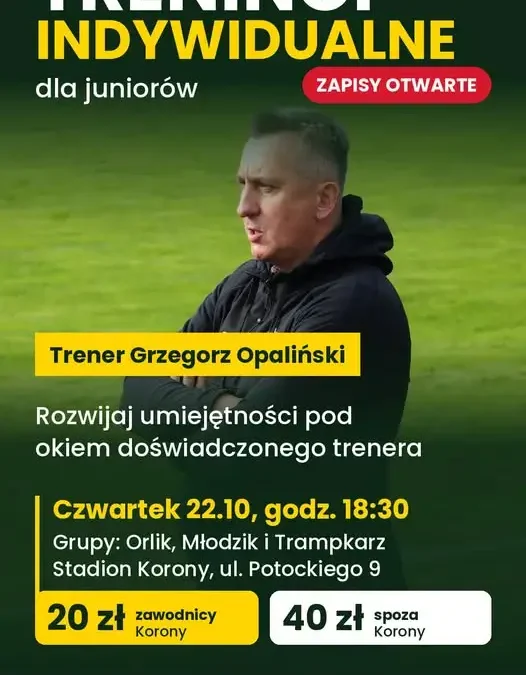 Treningi juniorów Korony Rzeszów – zapisy otwarte