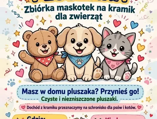 Zbiórka maskotek i gier dla zwierząt – akcja w szkole trwa do 30 października
