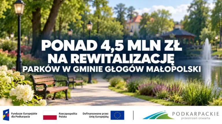 Głogów Małopolski: ponad 4,5 mln zł na odnowę trzech zabytkowych parków