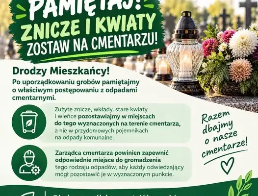 Gmina Hyżne przypomina: odpady cmentarne tylko w wyznaczonych miejscach