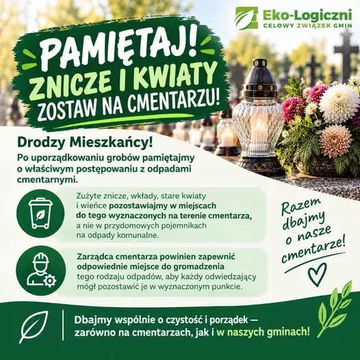 Gmina Hyżne przypomina: odpady cmentarne tylko w wyznaczonych miejscach